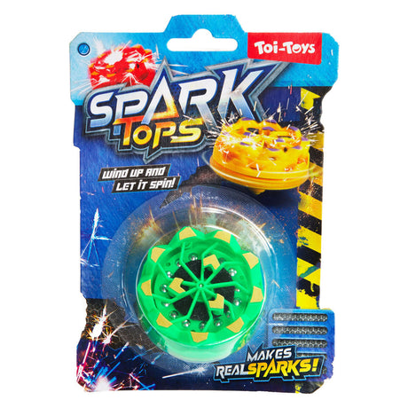 Toi-toys lustiger Aufziehkreisel Funken mit Feuerstein
