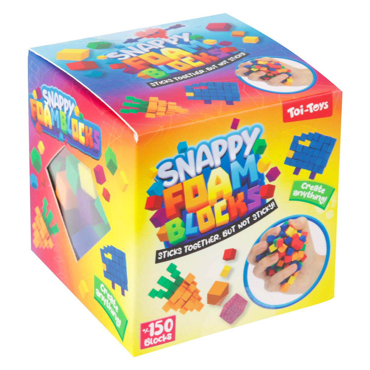 Toi-toys Puzzle Schaumstoffblöcke 1 cm selbstklebend | 6 Stück