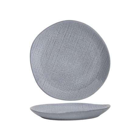 Speiseteller aus Textilgewebe, grau, ø27 cm, 6er-Box