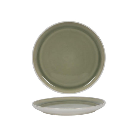 Frühstücksteller mattweiß grün ø21,4cm 6 Stück