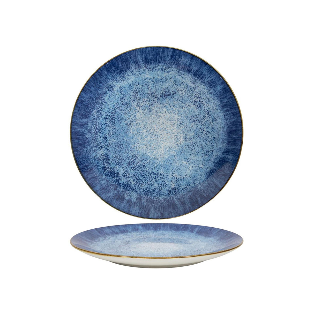 Frühstücksteller 19cm Reaktivglasur Blau 6St