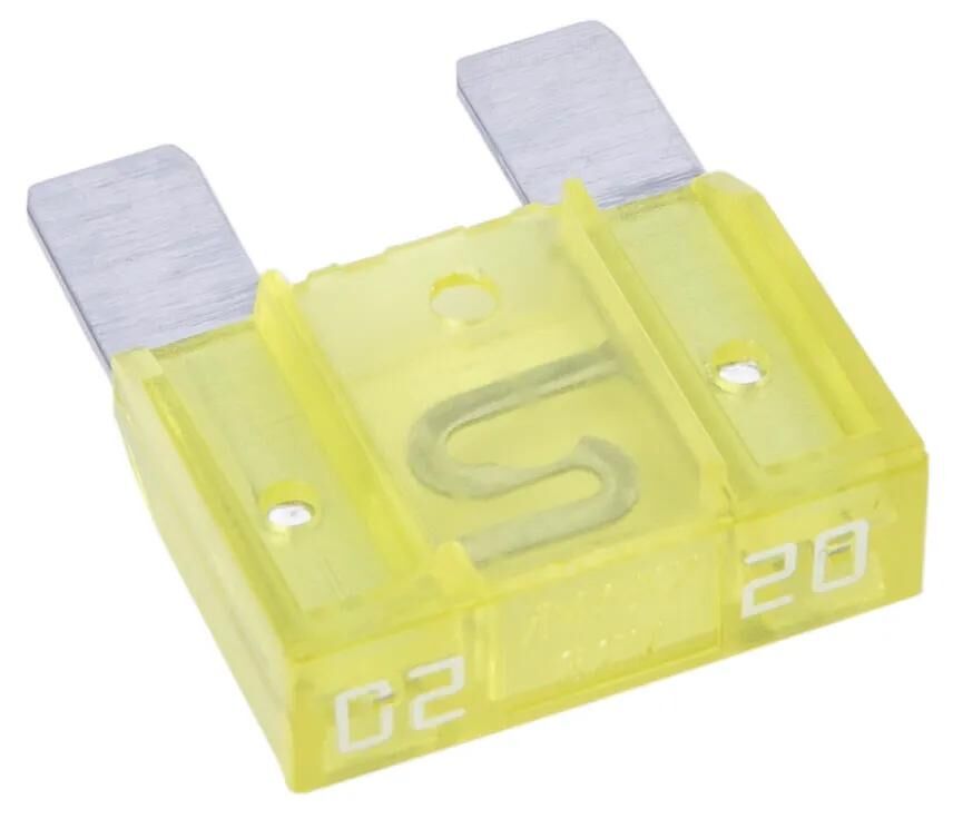 Dresselhaus Maxi-Sicherung Bananenstecker Flachsicherung Maxi 20a 1 Stück gelb