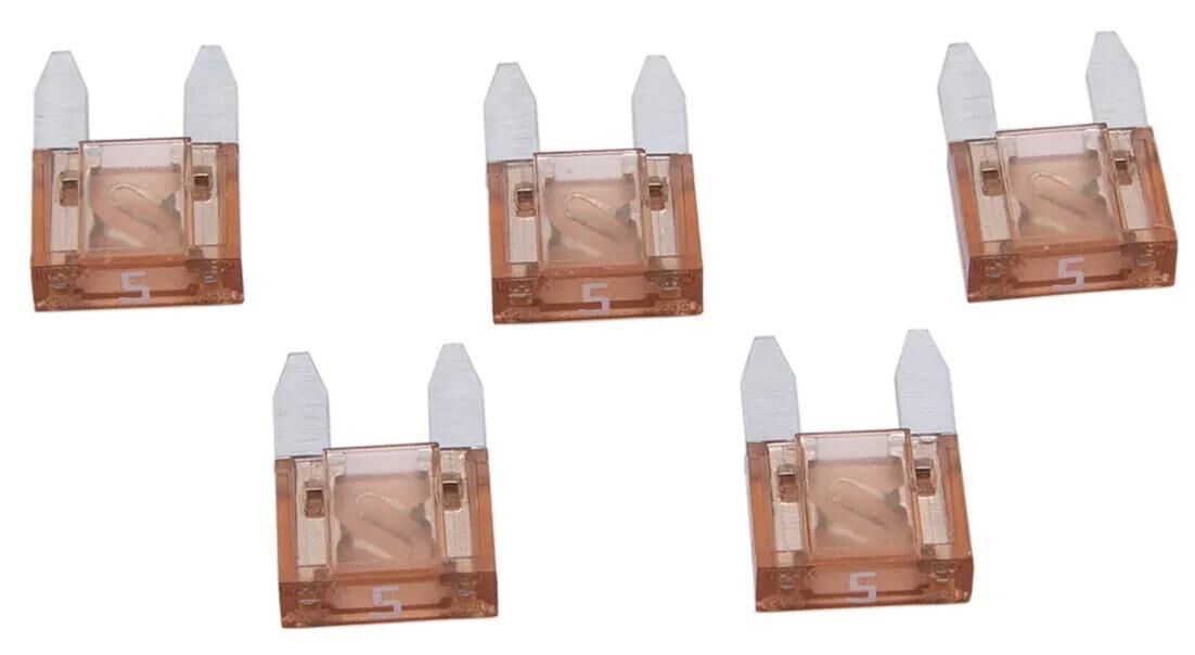 Demnächst erhältlich: Dresselhaus Minisicherung Flachstecker Flachsicherung Mini 5a hellbraun 5 Stk.