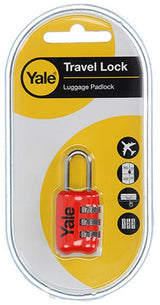 Yale 1018570 - bagage-cijferhangslot rood yp2 23 128 1r 23mm | 5 stuks