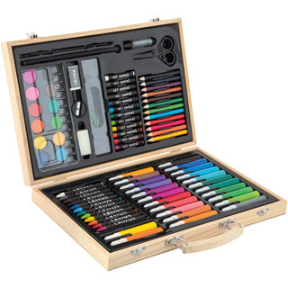 Creafun Malkoffer-Box 86-teilig Holz