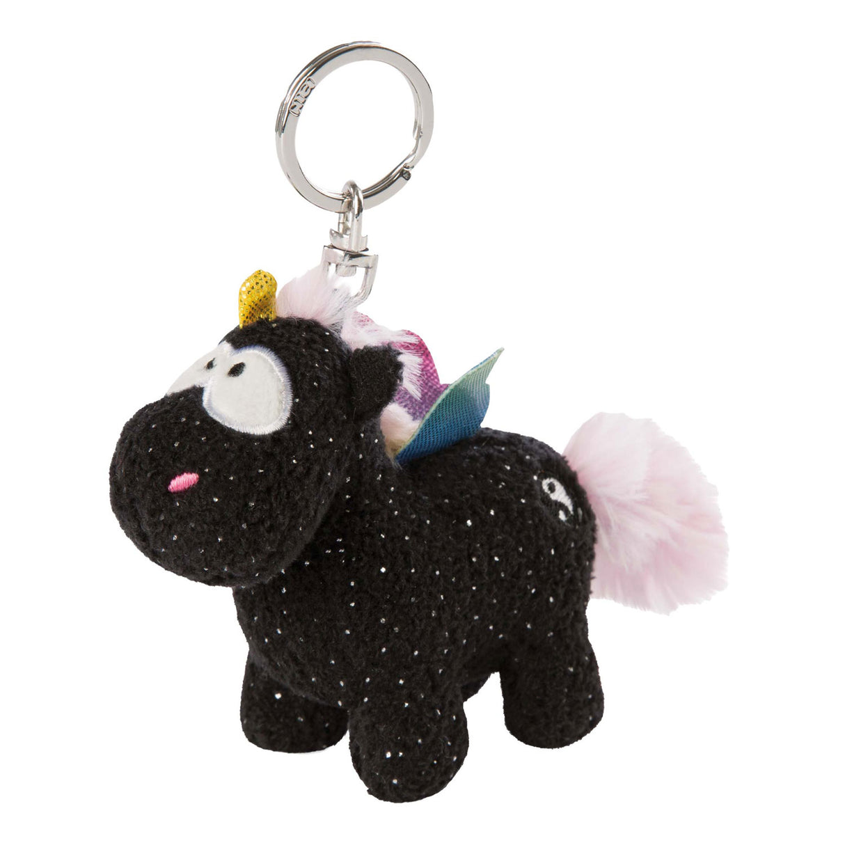 Nici Pluchen Key Ring Eenhoorn Rainbow Yin, 10cm