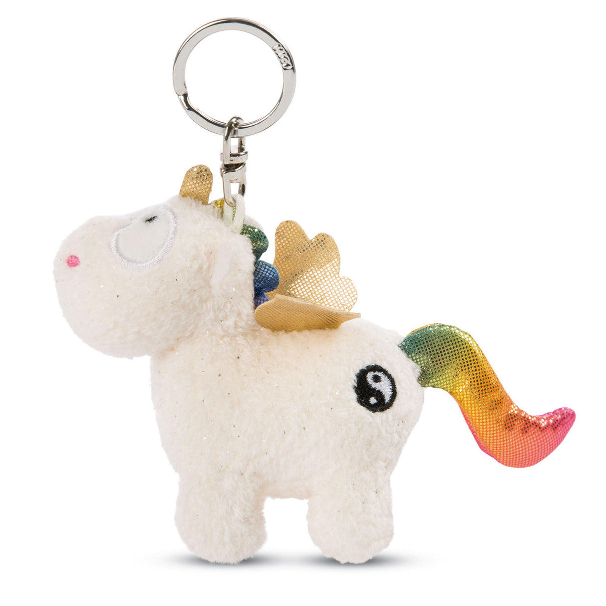 Nici Pluchen Keychain Eenhoorn Rainbow Yang, 10 cm