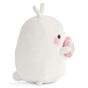 Nici Pluchen kuscheln Molang Regenbogen mit Herz in Geschenkbox, 16 cm