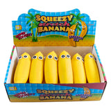 Jono Toys Squeeze lustige Bananen Anti-Stress-Stretch-Squeeze-Figur, 12-tlg.