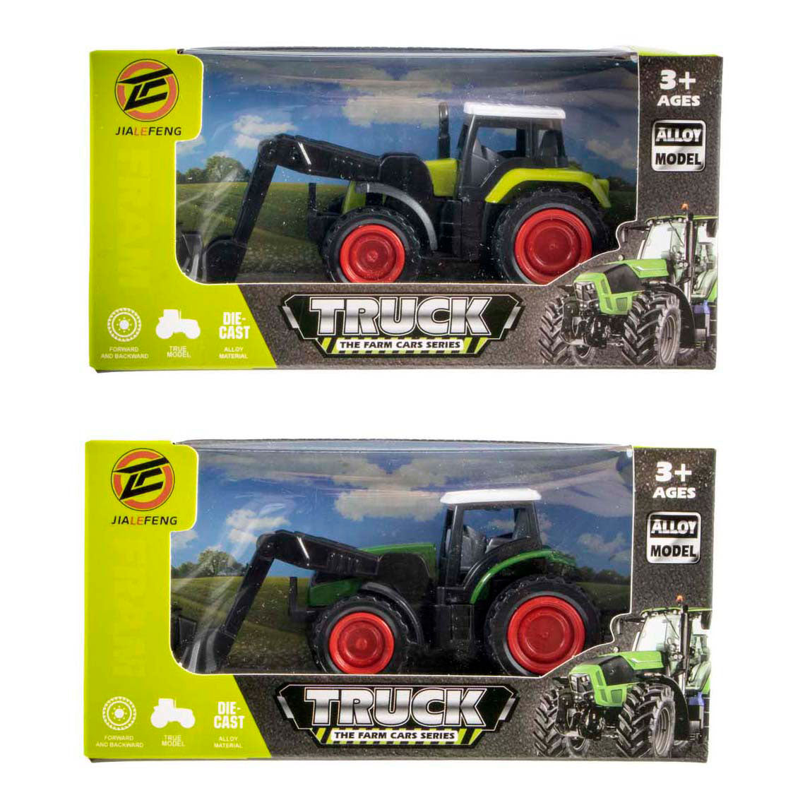 Jono toys metalen tractor met voorlader