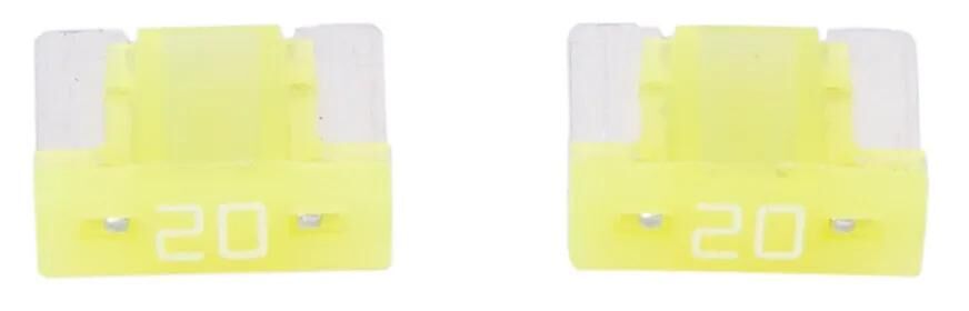 Dresselhaus Mini-Sicherung Bananenstecker Mini-Sicherung 20a 2 Stk. Low-Profile-Gelb