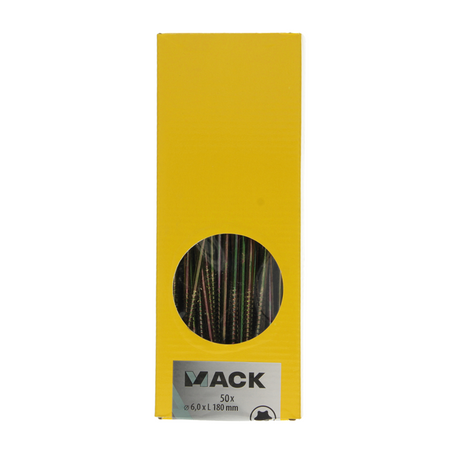 Mack 1006995 - spaanplschrf. vzkop-zelfb geelverzinkt 50st 6 x 180mm | 1 stuks