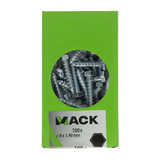 Mack 1007037 - houtdraadbout staal verzinkt 100 st 8 x 40 mm | 3 stuks