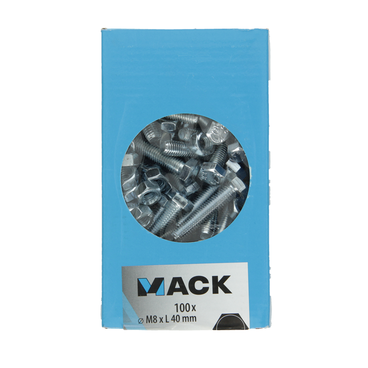 Mack 1007079 - tapbout + moer verzinkt 100 st 8 x 40 mm | 2 stuks