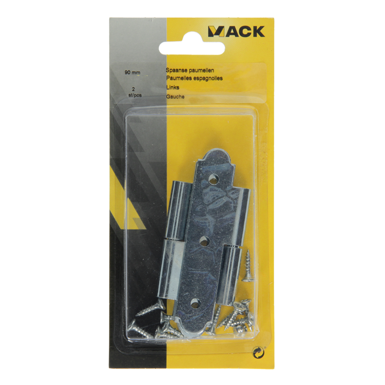 Mack 1013260 - 2 spaanse paumellen links verzinkt h 90 x b 50 mm | 5 stuks