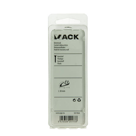 Mack 1017844 - betonhaak kunststof 4st 30mm | 10 stuks