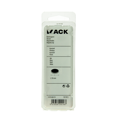 Mack 1017872 - bordmagneet kunststof wit 4 st30 mm | 10 stuks
