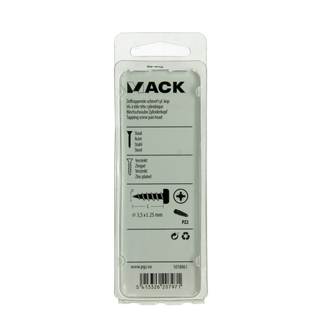 Mack 1018061 - zelftappende schroef cylkop verz. 56 st 3,5 x 25 mm | 5 stuks