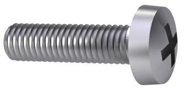 Linsenkopfschraube Kreuzkopf M6x10 D7985h elvz | 200 Stück