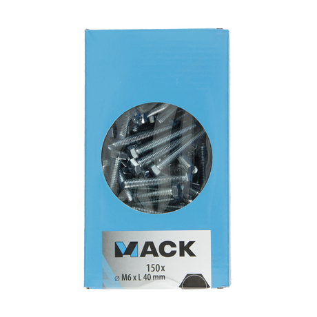 Mack 1007073 - tapbout + moer verzinkt 150 st 6 x 40 mm | 2 stuks