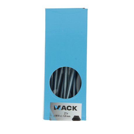 Mack 1007086 - tapbout + moer verzinkt 25 st 10 x 120 mm | 1 stuks