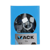 Mack 1007103 - zeskantmoeren 15 st m20 | 3 stuks