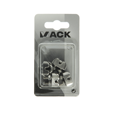 Mack 1008434 - 4 staaldraadklemmen 3mm inox | 10 stuks