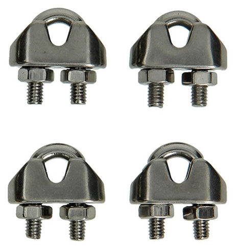 Mack 1008434 - 4 staaldraadklemmen 3mm inox | 10 stuks