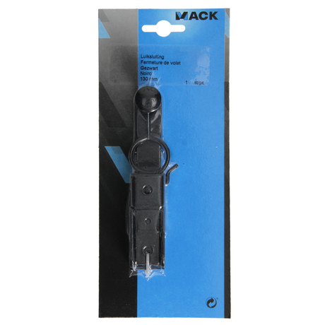 Mack 1013553 - 1 luiksluiting zwart geplast. 130mm | 3 stuks