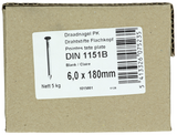 1015661 - doos 5 kg. nagels platte kop 6,0x180 mm | 2 stuks