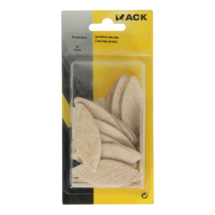 Mack 1013780 - 20 lamello deuvels 61 x 23 x 4 mm | 5 stuks