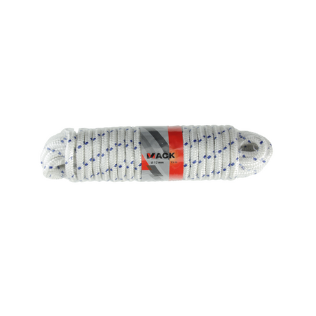 Mack 1013979 - pp gevlochten wit blauw streng12mm 15m | 5 stuks