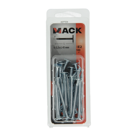 Mack 1017205 - schalienagel staal verzinkt 100 gr 3,5 x 45 mm | 5 stuks