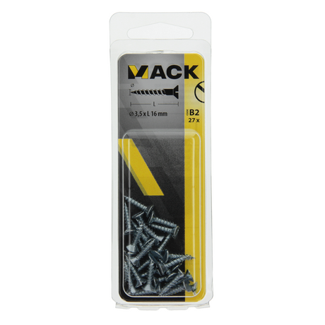 Mack 1017350 - houtschroef verzonken kop verz27 st 3,5 x 16 mm | 10 stuks