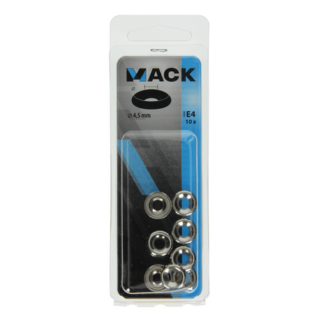 Mack 1017388 - kuipring vr houtschroef mess. vern. 10st 4,5 mm | 10 stuks