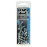 Mack 1017531 - metaalschroef cyl. kop + moer verz. 10 st m6 x 20 mm | 10 stuks