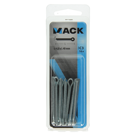 Mack 1017766 - splitpen staal verzinkt 10 st 4,0 x 40 mm | 10 stuks