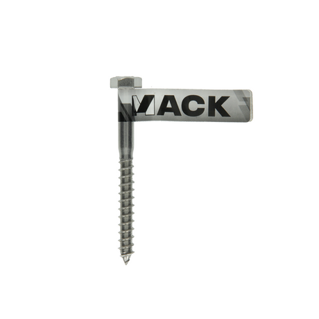 Mack 1019771 - houtdraadbout roestvrijstaal 1st 8 x 80 mm | 10 stuks
