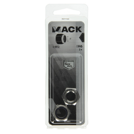 Mack 1019861 - zeskant borgmoer inox a2 2 st m 12 | 10 stuks