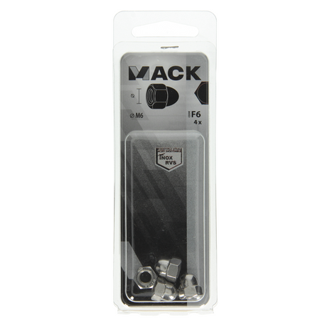 Mack 1019862 - zeskant dopmoer inox a2 4st m6 | 10 stuks