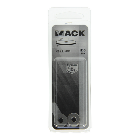 Mack 1019877 - carrosserie sluitring inox a2 10 st 5,3x15 | 10 stuks