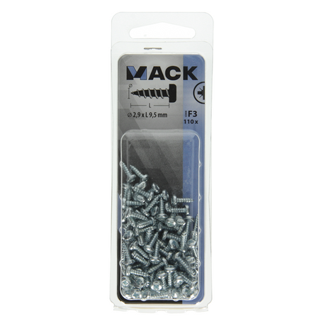 Mack 1018054 - zelftappende schroef cylkop verz.110 st 2,9 x 9,5 mm | 10 stuks