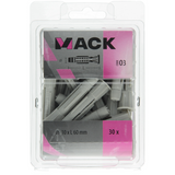 Mack 1018160 - universeelplug + kraag polyethyl30 st 10 x 60 mm | 5 stuks