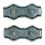 Mack 1008497 - 2 staaldraadklemmen 5mm duplex verzinkt | 10 stuks