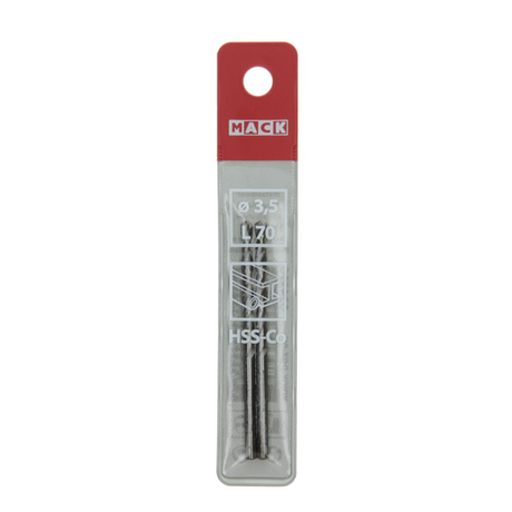Mack 1018423 - metaalboor hss co5% din 338 ø 3,5 x 70 mm 2st | 5 stuks