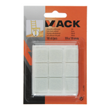 Mack 1047727 - viltpastille zelfklevend wit 19 x 19 mm 18 st pcs | 12 stuks