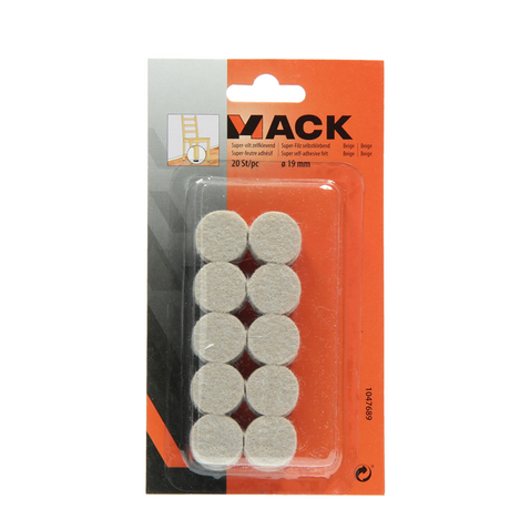 Mack 1047689 - super-vilt zelfklevend beige ø 19 mm 20 st pcs | 12 stuks