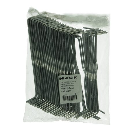 Mack 1049740 - zak met 100st spouwhaken verzinkt 180 x 3,5 | 5 stuks