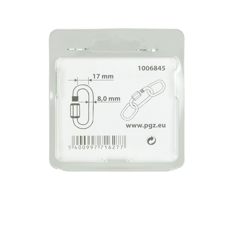 Mack 1006845 - 1 loze schakel verzinkt +moer bl 8mm | 5 stuks