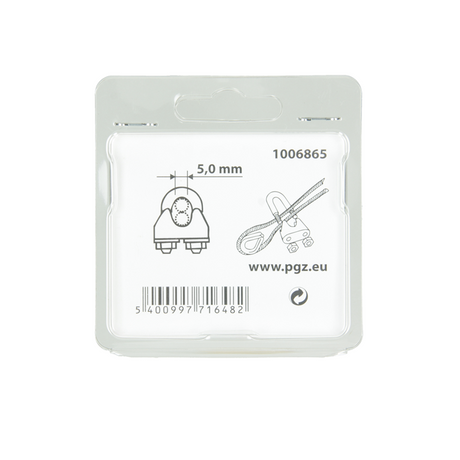Mack 1006865 - 4 staaldraadklemmen crosby verzinkt 5mm bl | 5 stuks